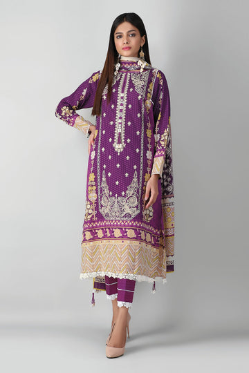 B21323 Purple Khaadi Autumn Collection 2021